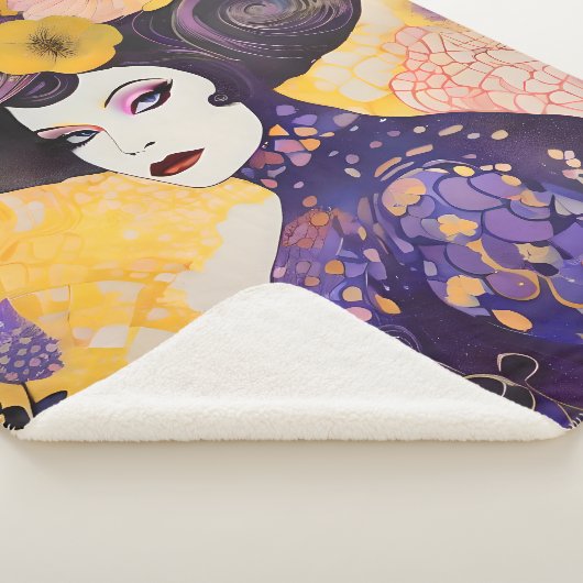 Couverture Sherpa Magnifique Drag Queen Klimt Style (3/4)