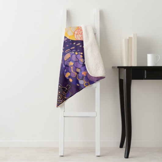 Couverture Sherpa Magnifique Drag Queen Klimt Style (En situation)