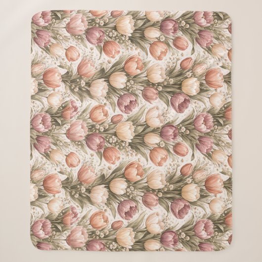 Couverture Sherpa Magnifique Floral (Devant)