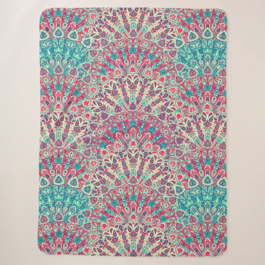 Couverture Sherpa Magnifique motif ethnique (Devant)