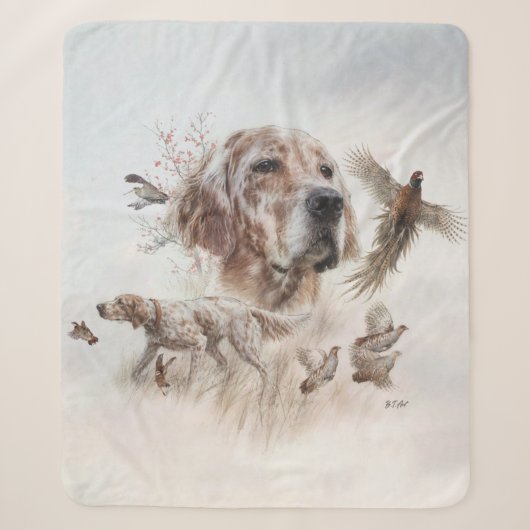 Couverture Sherpa Magnifique Setter , Art (Devant)