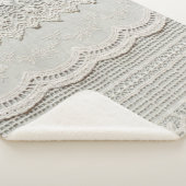 Couverture Sherpa Magnifique, subtile, textile laqué blanc gros plan (3/4)