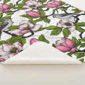 Couverture Sherpa Magnolia en floraison et tireur (3/4)