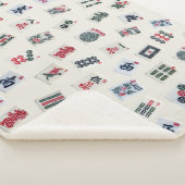 Couverture Sherpa MahJong tuiles photo sur badge arrière - plan (3/4)