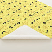 Couverture Sherpa Main amusante tirée sur des pattes noires ensoleil (3/4)