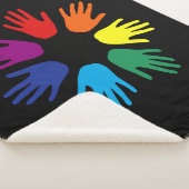 Couverture Sherpa Main arc-en-ciel (3/4)