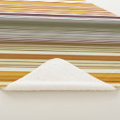 Couverture Sherpa Maïs sec jaune et rayure vert olive (3/4)