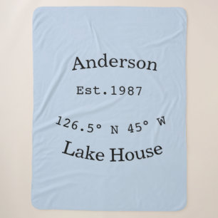 Couverture Sherpa Maison de lac etc. Date année coordonnées personna