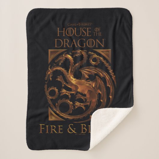 Couverture Sherpa MAISON DU DRAGON | Maison Targaryen Sigil (Devant)