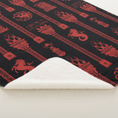 Couverture Sherpa Maison du Motif de la crête du Dragon (3/4)