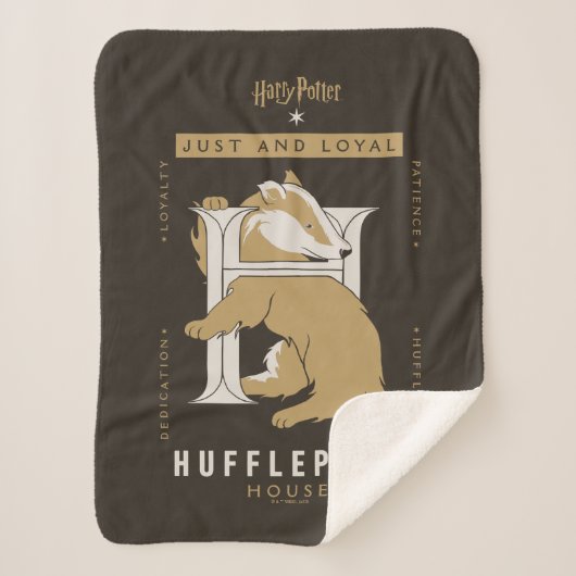 Couverture Sherpa Maison HUFFLEPUFF™ Juste Et Loyale (Devant)