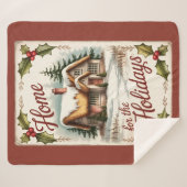 Couverture Sherpa Maison Pour Les Fêtes (Devant (Horizontal))