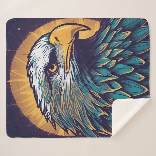 Couverture Sherpa Majestic Bald Eagle (Devant (Horizontal))