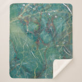 Couverture Sherpa Malachite green marble texture, detail structure o (Devant)