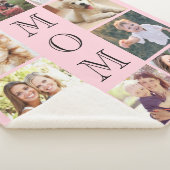 Couverture Sherpa Maman 10 Photo Collage rose (3/4)
