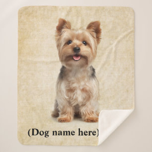 Couverture Sherpa Maman de Yorkie personnalisée