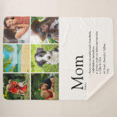 Couverture Sherpa Maman Définition 6 Famille Photo Collage (Devant (Horizontal))