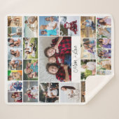 Couverture Sherpa Maman égale Love 29 Photo Collage (Devant (Horizontal))