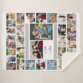 Couverture Sherpa Maman égale Love 34 Photo Collage Sherpa Blanket (Devant (Horizontal))