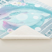 Couverture Sherpa Maman et Bébé Dauphins avec Fleurs Maman m'aime (3/4)