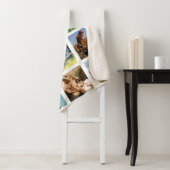 Couverture Sherpa Maman Famille Photo Collage Coeur rose (En situation)