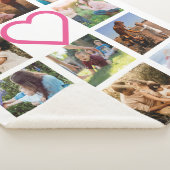 Couverture Sherpa Maman Famille Photo Collage Coeur rose (3/4)