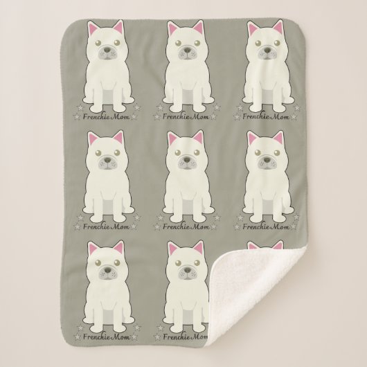 Couverture Sherpa Maman Frenchie (Devant)