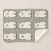 Couverture Sherpa Maman Frenchie (Devant (Horizontal))