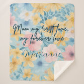 Couverture Sherpa Maman Mon Premier Amour Ma Forever Love Blanket (Devant)