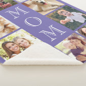 Couverture Sherpa Maman Photo Collage Purple (3/4)