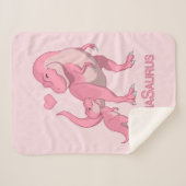 Couverture Sherpa MamaSaurus T-Rex et dinosaures de bébé (Devant (Horizontal))