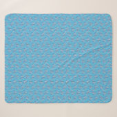 Couverture Sherpa Manates de tatouage tribal bleu océan (Devant (Horizontal))