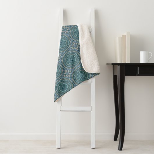 Couverture Sherpa Mandala 4 Sherpa Blanket (En situation)