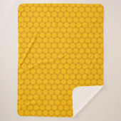 Couverture Sherpa Mandala Bohème Jaune (Devant)