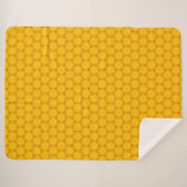 Couverture Sherpa Mandala Bohème Jaune (Devant (Horizontal))