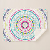 Couverture Sherpa mandala coloré (Devant (Horizontal))