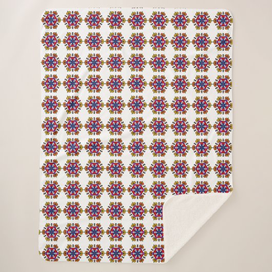 Couverture Sherpa Mandala de citrouille d'Halloween (Devant)