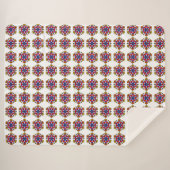 Couverture Sherpa Mandala de citrouille d'Halloween (Devant (Horizontal))