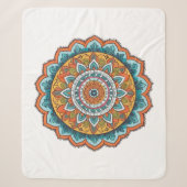 Couverture Sherpa mandala de diverses couleurs (Devant)
