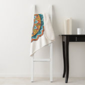 Couverture Sherpa mandala de diverses couleurs (En situation)