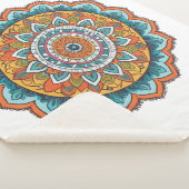 Couverture Sherpa mandala de diverses couleurs (3/4)