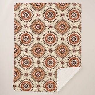 Couverture Sherpa Mandala de radiance terreuse