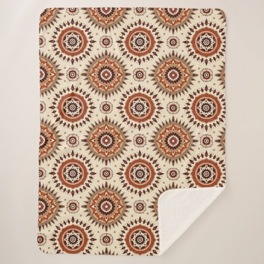 Couverture Sherpa Mandala de radiance terreuse (Devant)