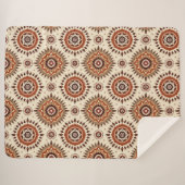 Couverture Sherpa Mandala de radiance terreuse (Devant (Horizontal))