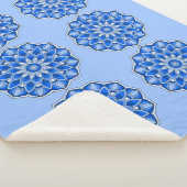 Couverture Sherpa Mandala en bleu (3/4)