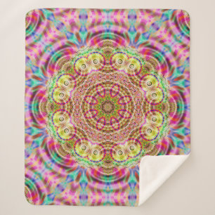 Couverture Sherpa Mandala Flower : Design artistique
