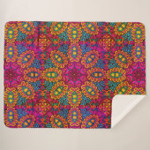 Couverture Sherpa Mandala Lumineux Et Coloré (Devant (Horizontal))