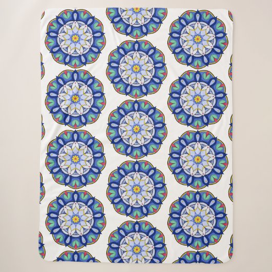 Couverture Sherpa Mandala Motif 01 (Devant)
