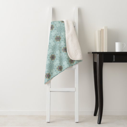 Couverture Sherpa Mandala Sherpa Blanket (En situation)