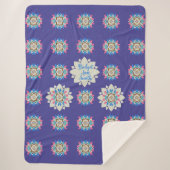 Couverture Sherpa Mandala Violet 60 x 80 (Devant)